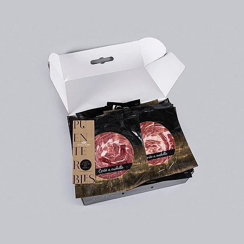100% IBERIAN BREED ACORN-FED IBERIAN HAM Hand-Cut) 100% IBERIAN BREED ACORN-FED IBERIAN HAM Hand-Cut)