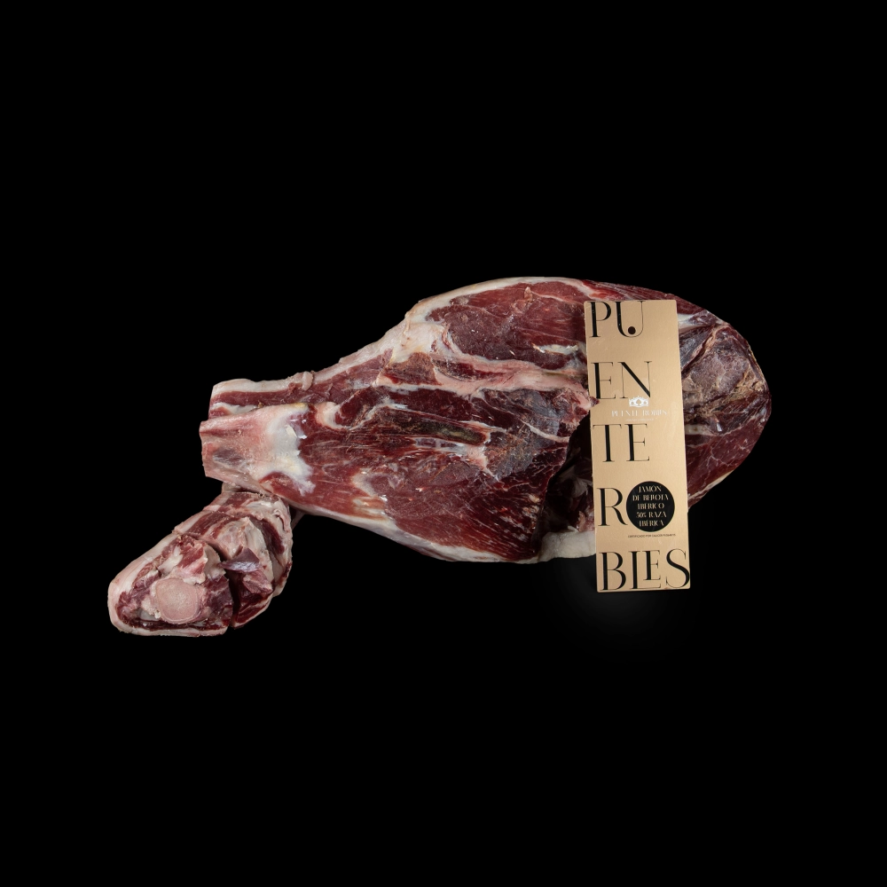 JAMÓN DE BELLOTA IBÉRICO 50% RAZA IBÉRICA (Deshuesado) JAMÓN DE BELLOTA IBÉRICO 50% RAZA IBÉRICA (Deshuesado)