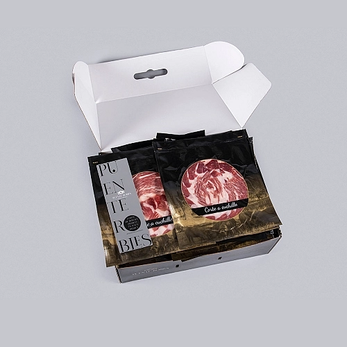 JAMÓN DE BELLOTA IBÉRICO 75% RAZA IBÉRICA (Cortado a cuchillo)