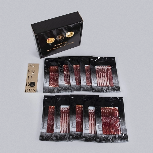PACK 1: 10 SOBRES DE PALETA DE BELLOTA IBÉRICA 100% RAZA IBÉRICA CORTADA A MÁQUINA
