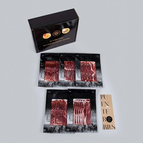 PACK 5: 5 SOBRES DE PALETA DE BELLOTA IBÉRICA 100% RAZA IBÉRICA CORTADA A MÁQUINA