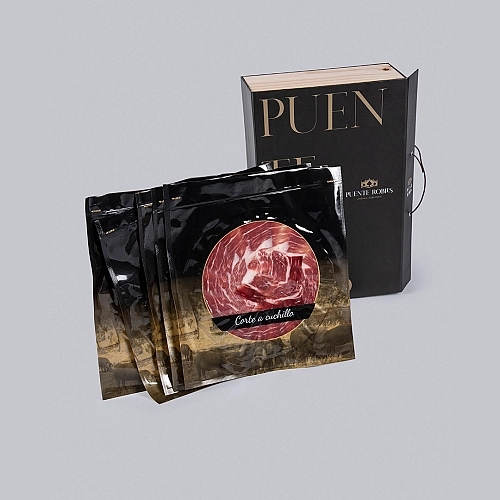 TAKE 6 AND PAY 5: SACHETS OF 100 GRAMS. OF IBERIAN ACORN-FED HAM 50%. TAKE 6 AND PAY 5: SACHETS OF 100 GRAMS. OF IBERIAN ACORN-FED HAM 50%.